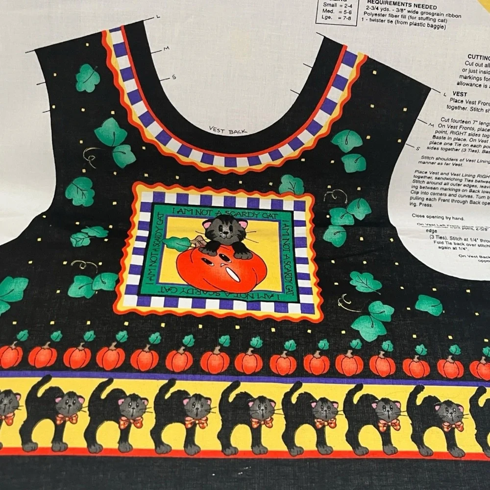 Lot of 5 Fabric Vest Patterns Kids Adult Halloween Christmas Teacher Pet School